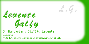 levente galfy business card